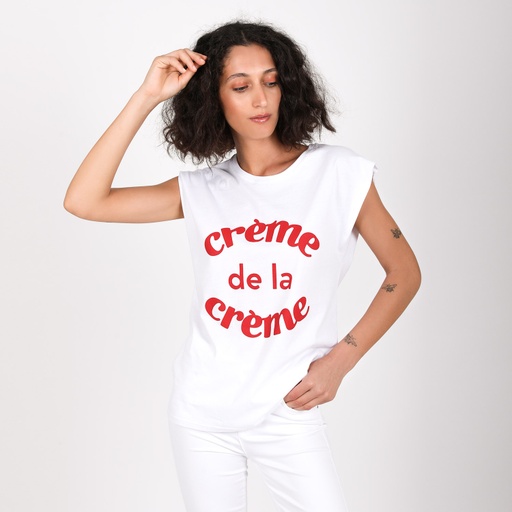 T-shirt femme manches courtes CREME DE LA CREME