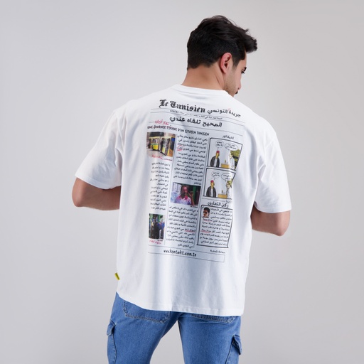 T-shirt oversized unisexe adulte manches courtes JOURNAL