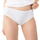 Lot de 2 slips côtelées taille mi-haute femme en coton pur