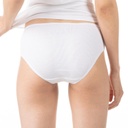 Lot de 2 slips côtelées taille mi-haute femme en coton pur