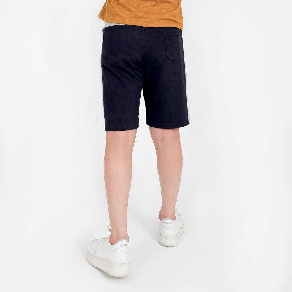 Short garçon en molleton avec bande coté