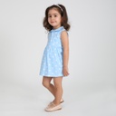 Robe polo bébé col claudine imprimé a pois