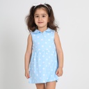 Robe polo bébé col claudine imprimé a pois