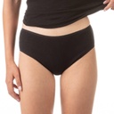 Lot de 2 slips côtelées taille mi-haute femme en coton pur