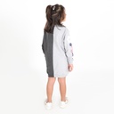 Robe sweat fille bi-couleur FLEURS