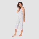 Pyjama femme Bretelle décolleté dentelle+ pantacourt