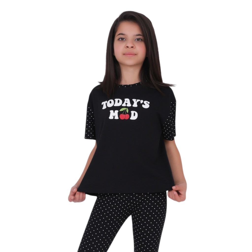 Pyjama fille manches courtes contrastés TODAY'S MOOD