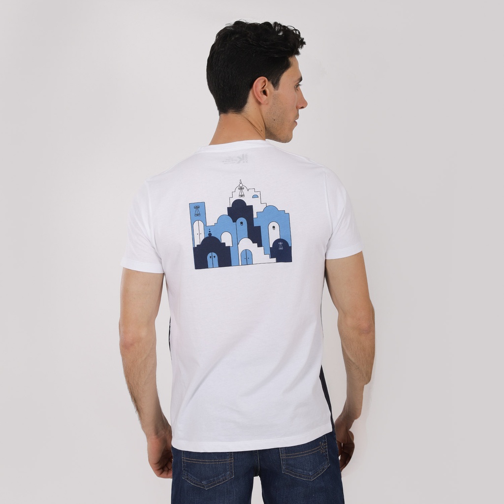 T-shirt homme manches courtes avec découpes et poche plaquée SIDI BOU SAID