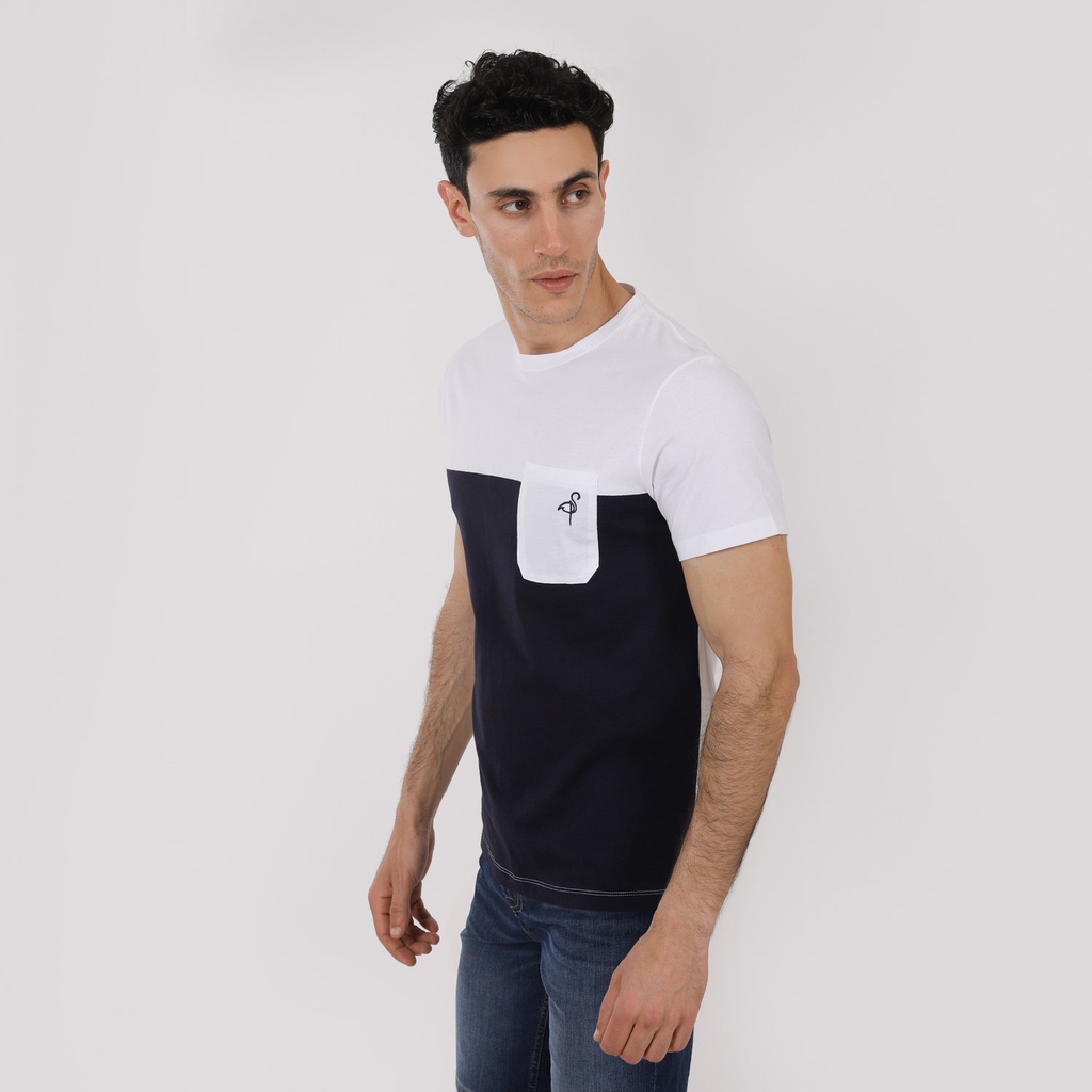 T-shirt homme manches courtes avec découpes et poche plaquée SIDI BOU SAID
