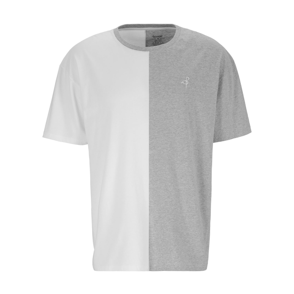 T-shirt oversized homme manches courtes bi-couleurs