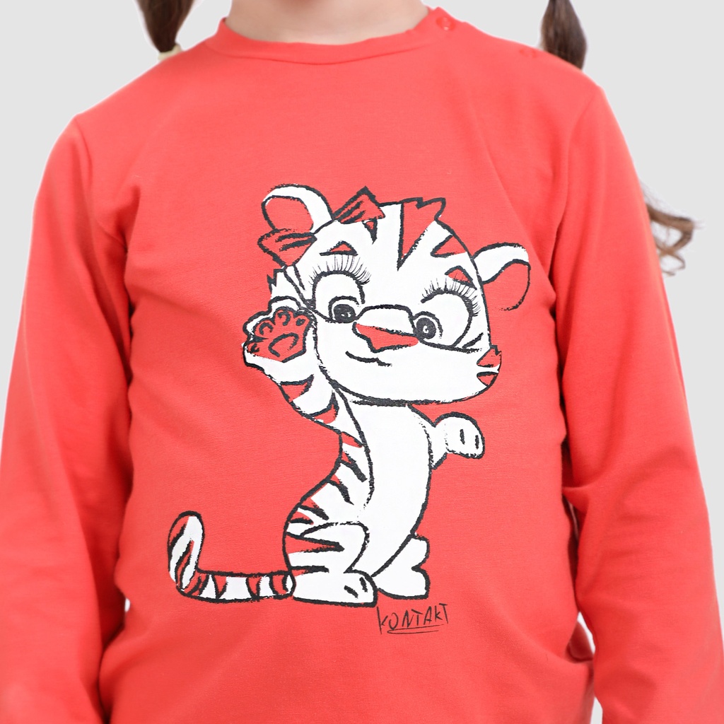 Pyjama bébé manches longues imprimé tigre