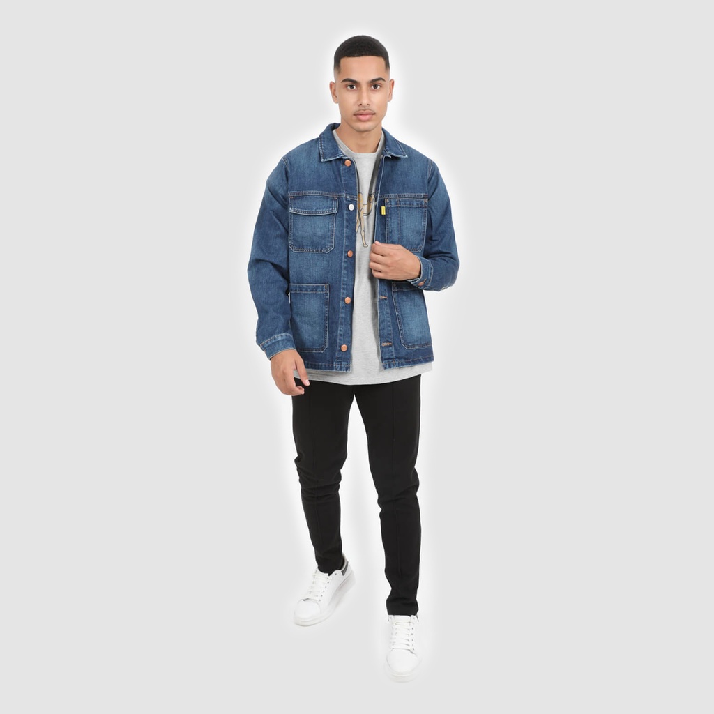 Workwear jacket homme en jeans-WAEL