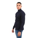 T-shirt homme col cheminé avec broderie