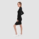 Robe moulante femme col carré en maille fine