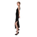 Robe maxi femme avec cut out en maille fine