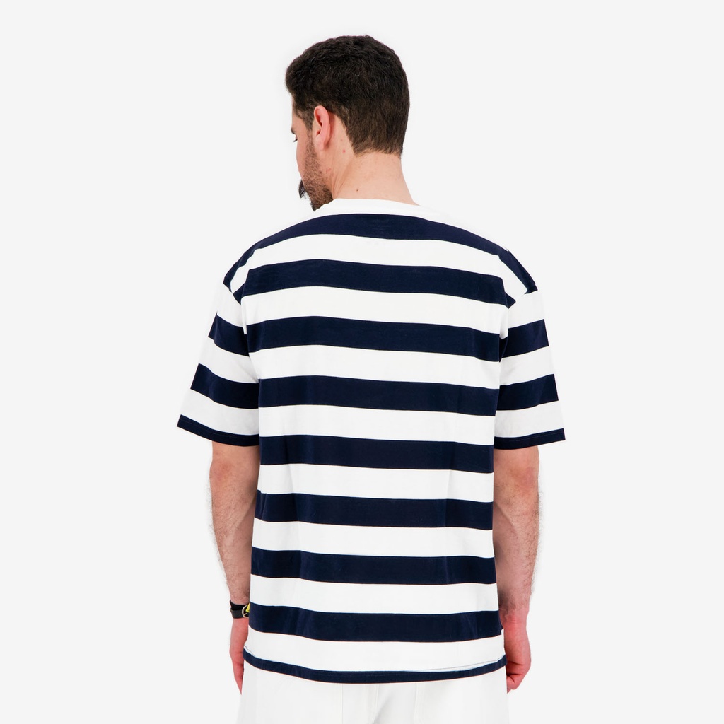 T-shirt oversized homme rayé manches courtes