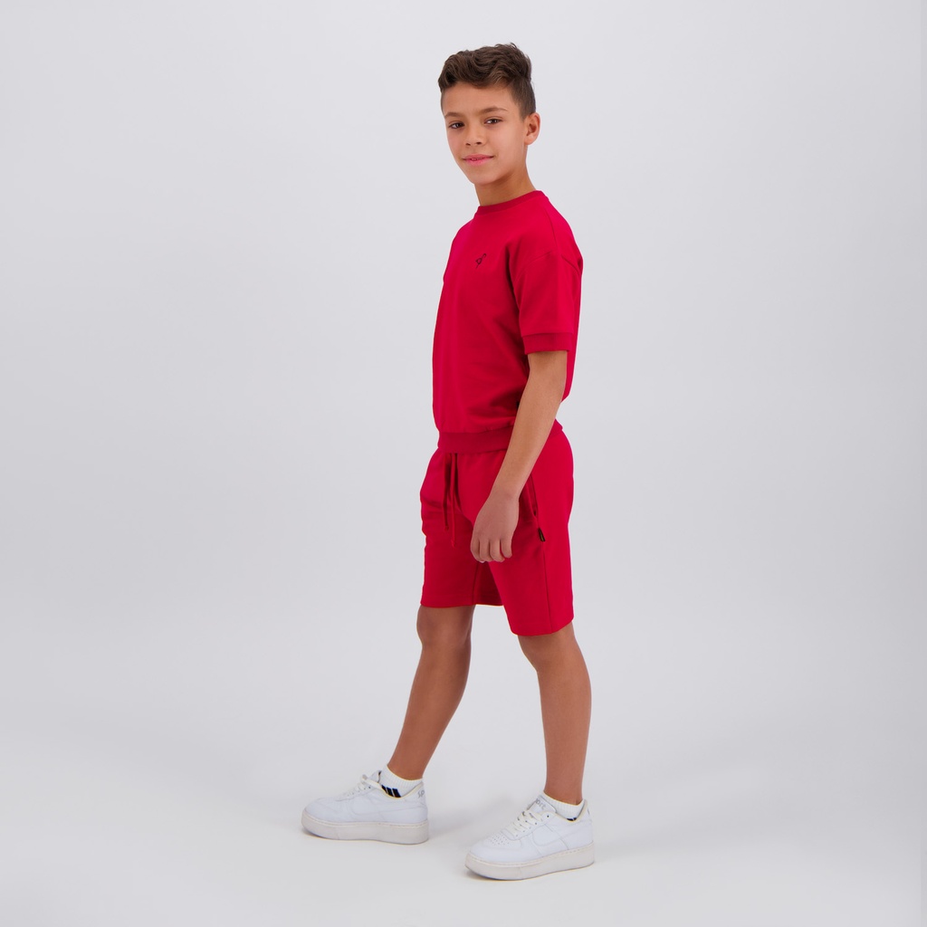 Sweat garçon manches courtes avec broderie