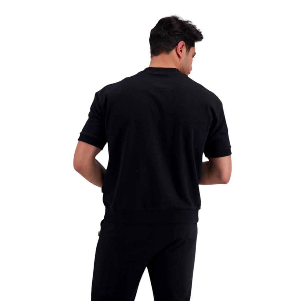 Sweat homme manches courtes avec côte