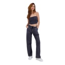 Top délavé femme sans bretelles