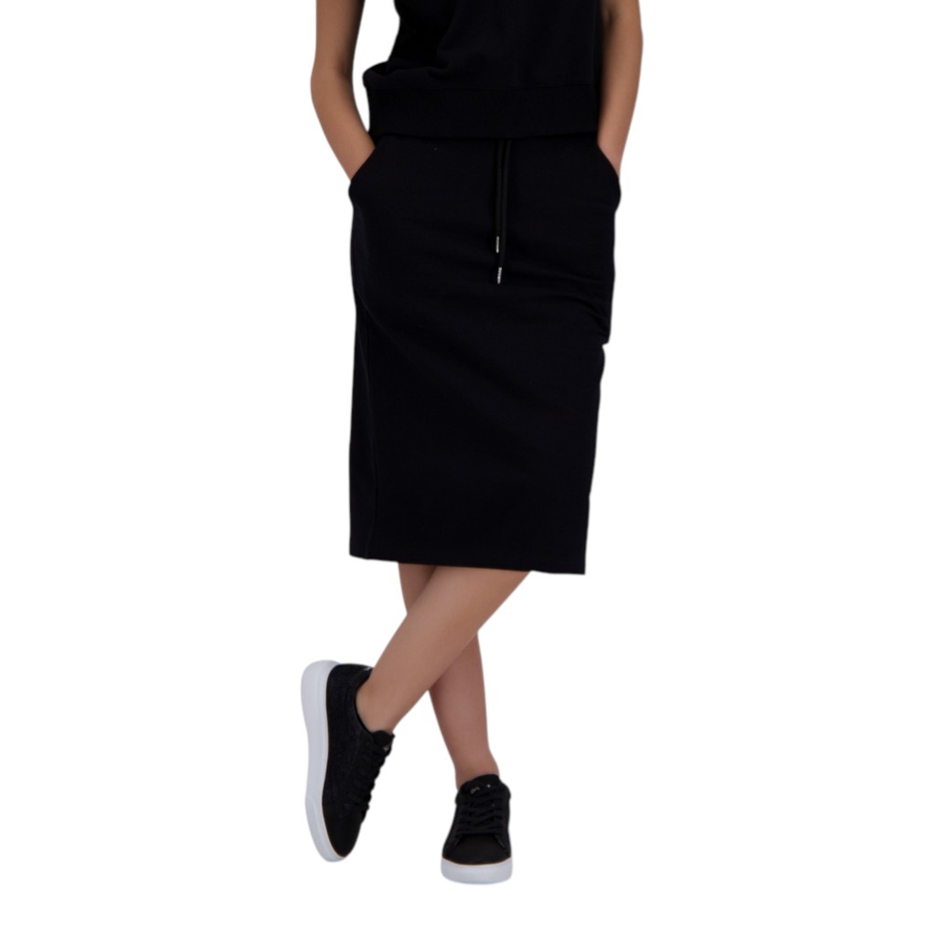 Jupe midi femme en molleton