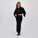Cropped jacket femme avec manches larges en jeans - KINDA