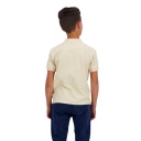 Polo zippé garçon manches courtes col mao avec broderie