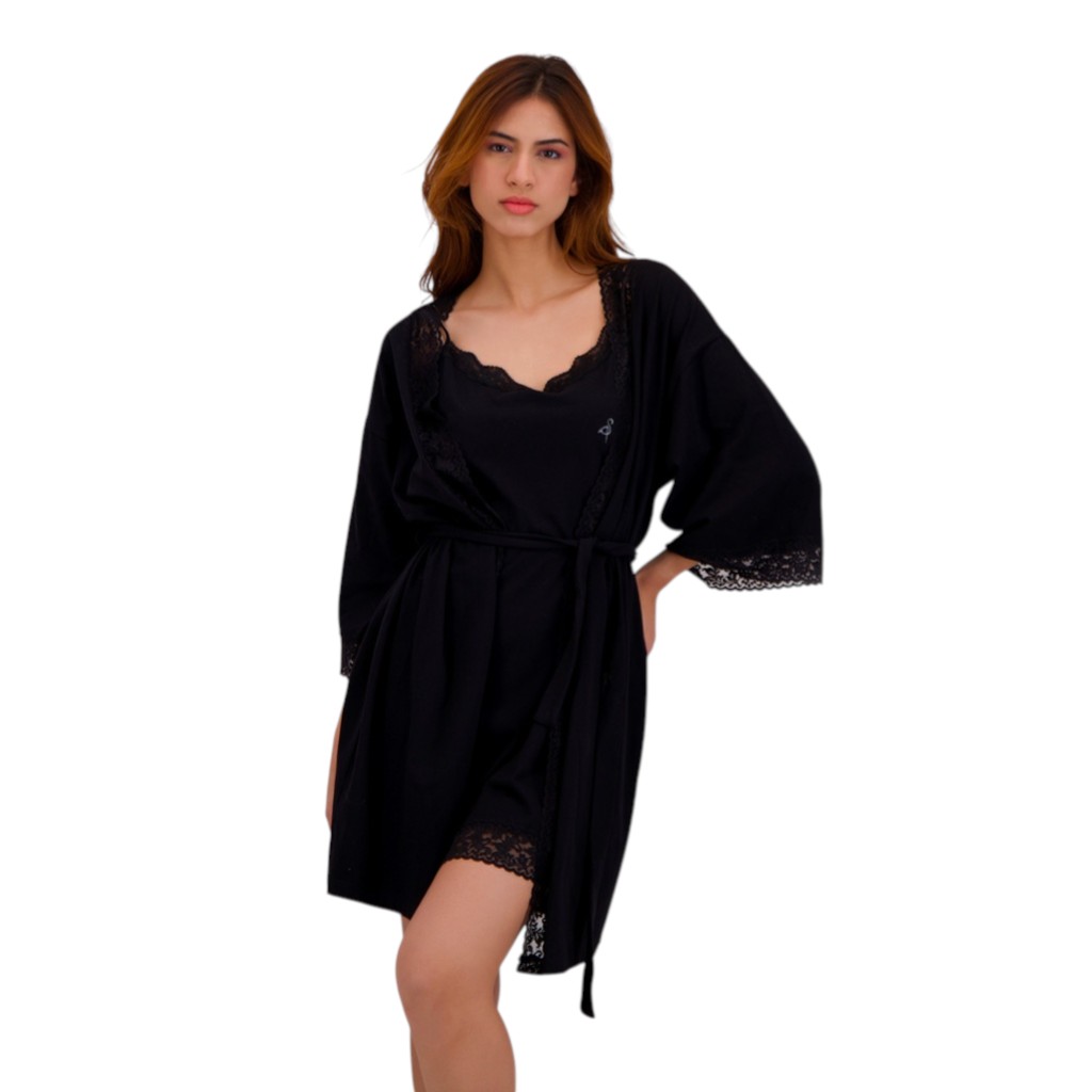 Ensemble femme nuisette et peignoir