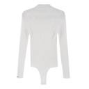 Body femme col cheminé en maille fine