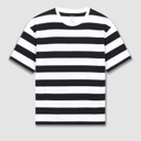 T-shirt oversized homme rayé manches courtes