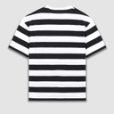 T-shirt oversized homme rayé manches courtes