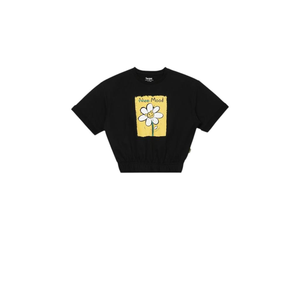 Sweat crop femme manches courtes NICE MOOD