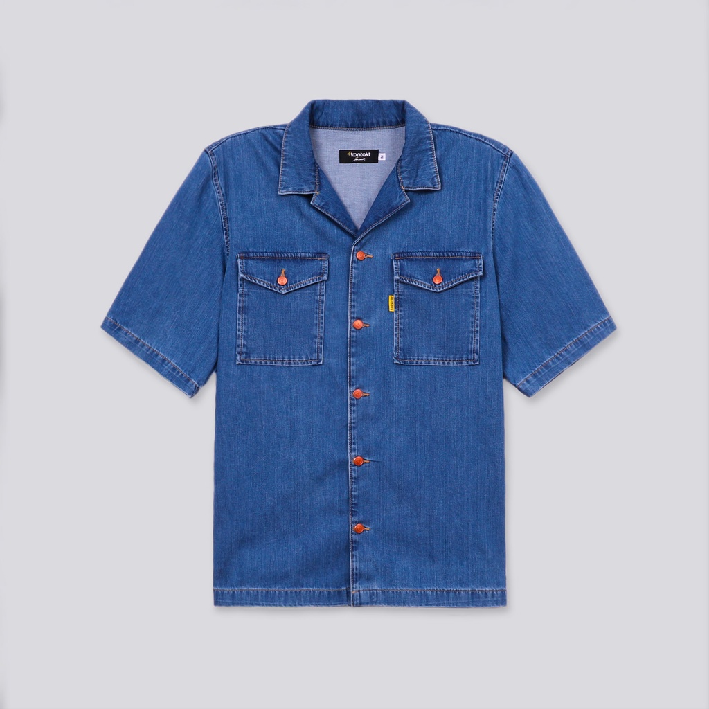 Chemise homme manches courtes en jeans - SHOKRI