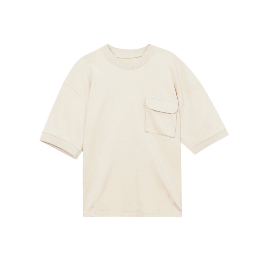 Sweat homme manches courtes avec poche soufflet