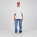 T-shirt oversized homme manches courtes avec piping et broderie