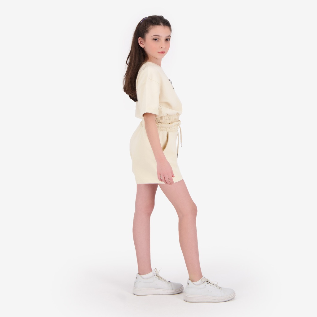 Short paperbag fille en molleton