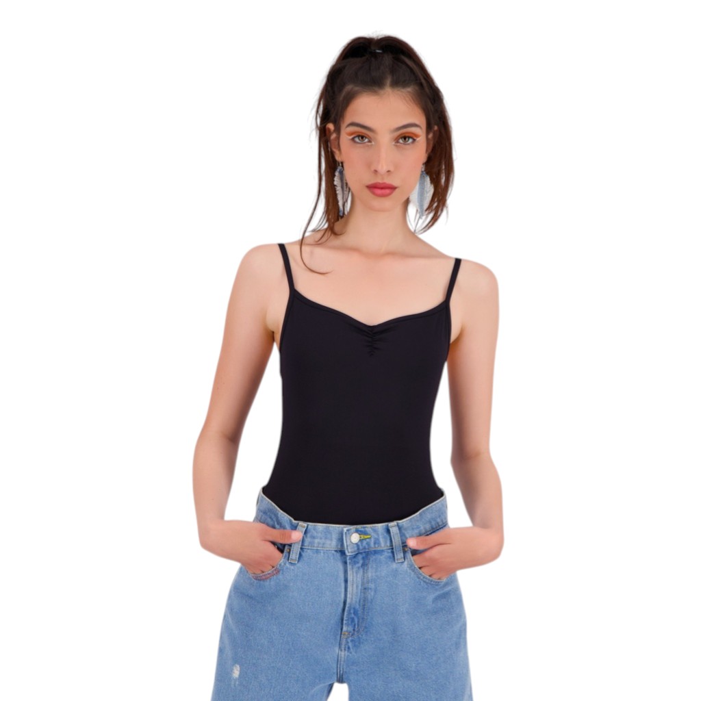 Body femme bretelle avec broderie