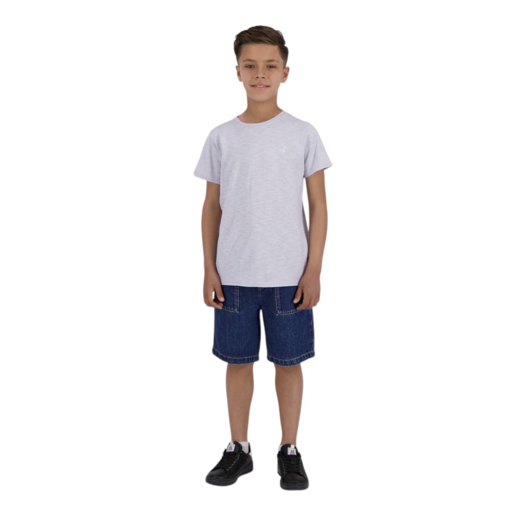 T-shirt flammé garçon manches courtes avec broderie