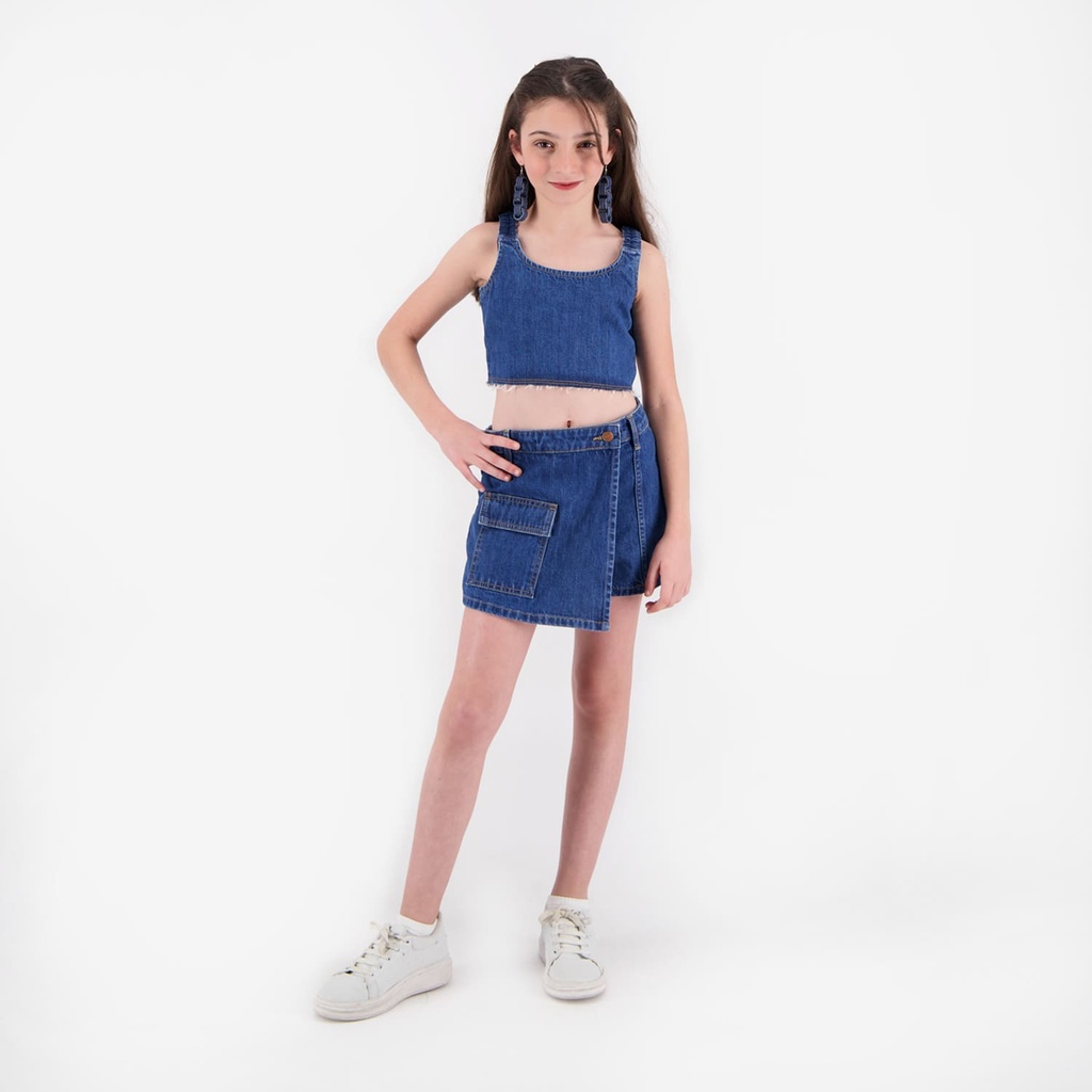 Top fille en jeans