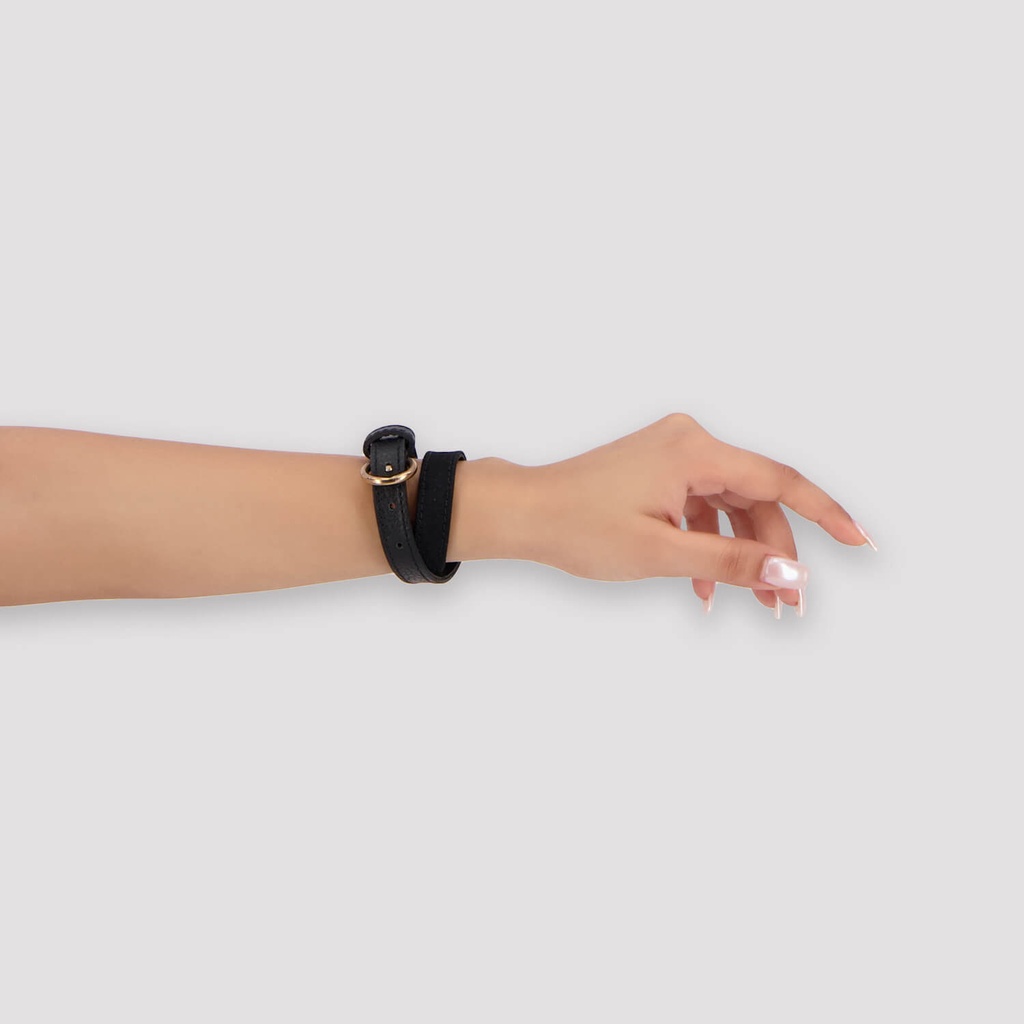 Bracelet unisex en cuir et denim