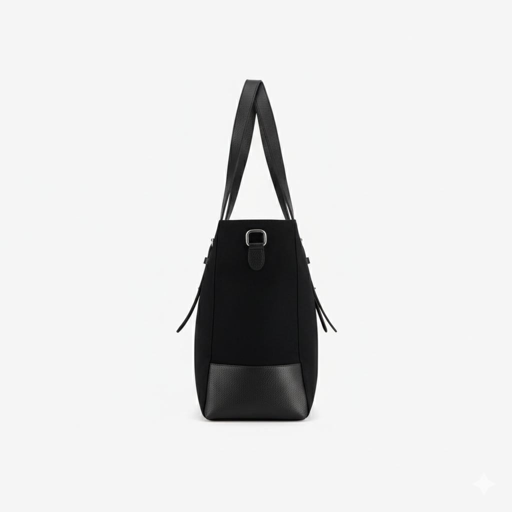 Cabas en jeans et cuir