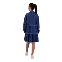 Robe chemise femme a volants en jeans- RAFLA