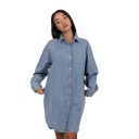 Robe chemise femme en jeans-CHANEZ