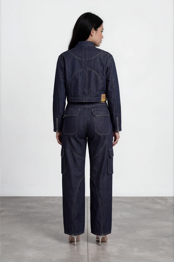 Cropped jacket oversized unisexe  en jeans Selvedge And Raw Look TNFW