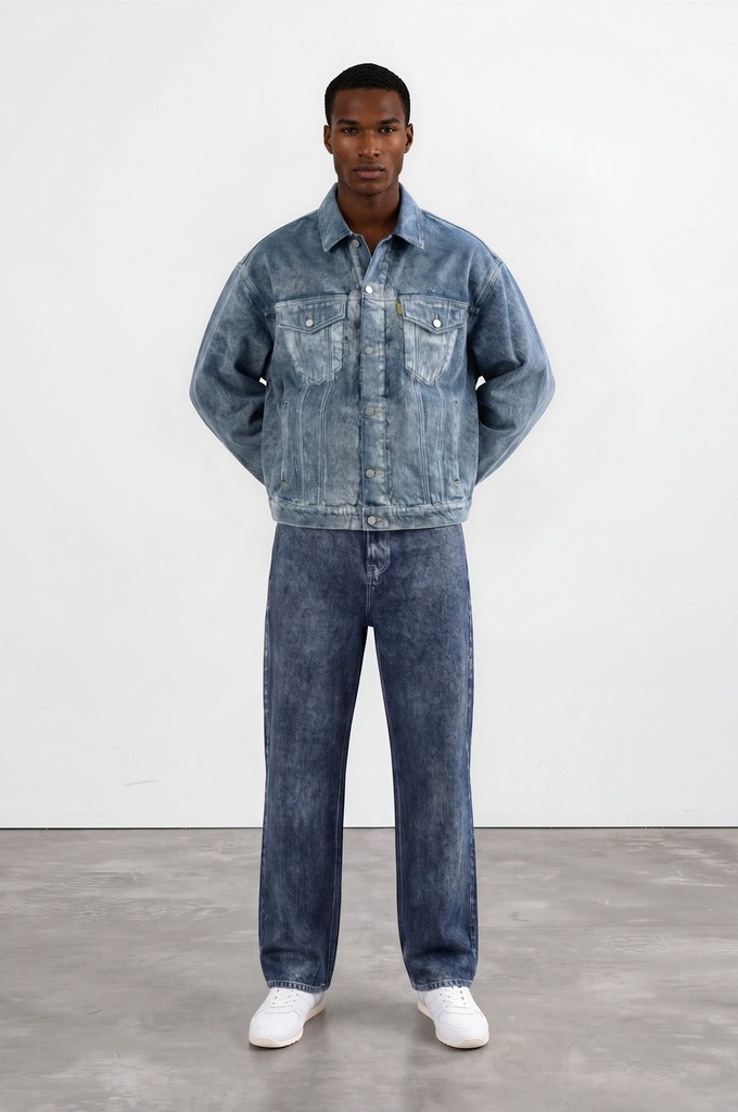 Veste oversized unisexe en jeans  Heavy Used Effect TNFW