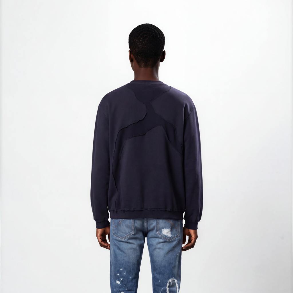 Sweat unisexe oversized avec déchirure  Heavy Used Effect TNFW