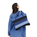 Coussin &amp;Tote bag format 49/39 en jeans Modular TNFW