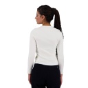 T-shirt côtelé femme manches longues avec cut out fleur