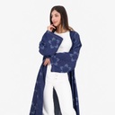 Kimono femme en jeans avec laser all over - KARAMA