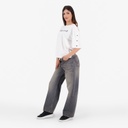 T-shirt femme manches courtes avec boutons pression  الحوت علينا