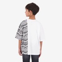 T-shirt oversized garçon manches courtes IMPRIME FORMES TEPSI
